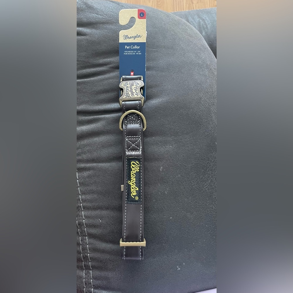 Wrangler Dark Brown Leather Belt with Brass Buckle